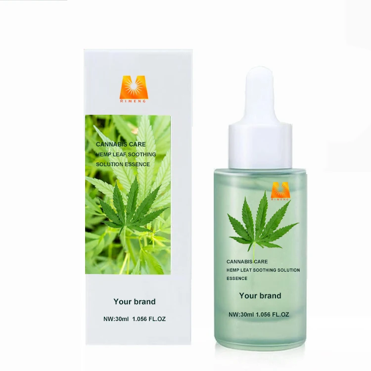 Customizing safety hemp leaf soothing solution acne whitening serum natural product certification