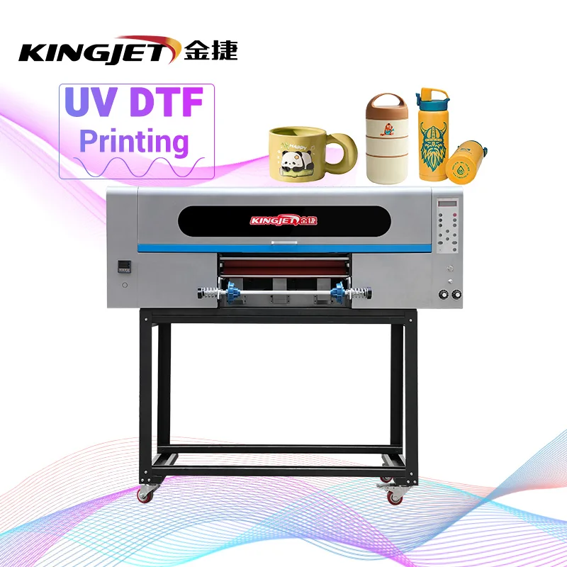 Kingjet UV dtf Printer 40CM a3 a1 Laminator Roll To Roll Transfer AB Film sticker printer printing machine
