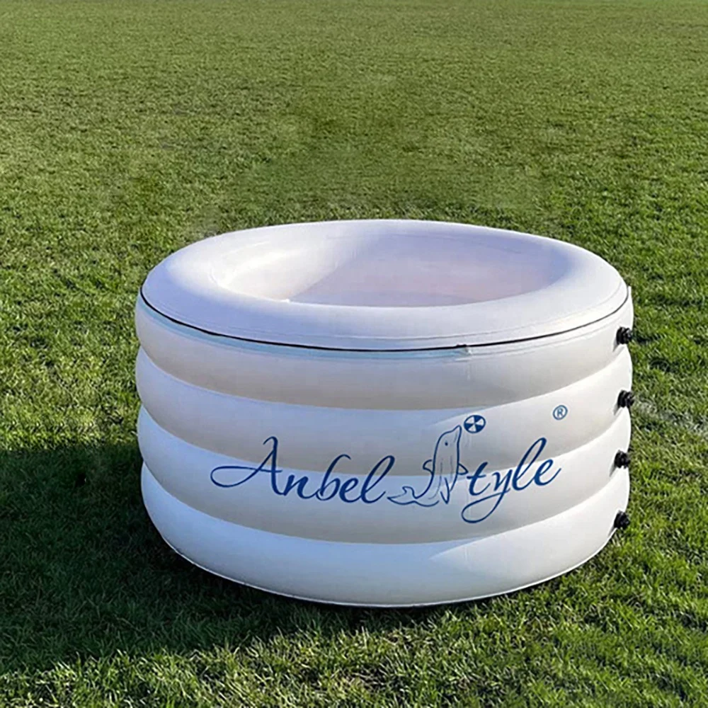 Factory Customized Wholesale Portable 0.6mm PVC Inflatable Folding Adult Insulated Ice Bath Tub