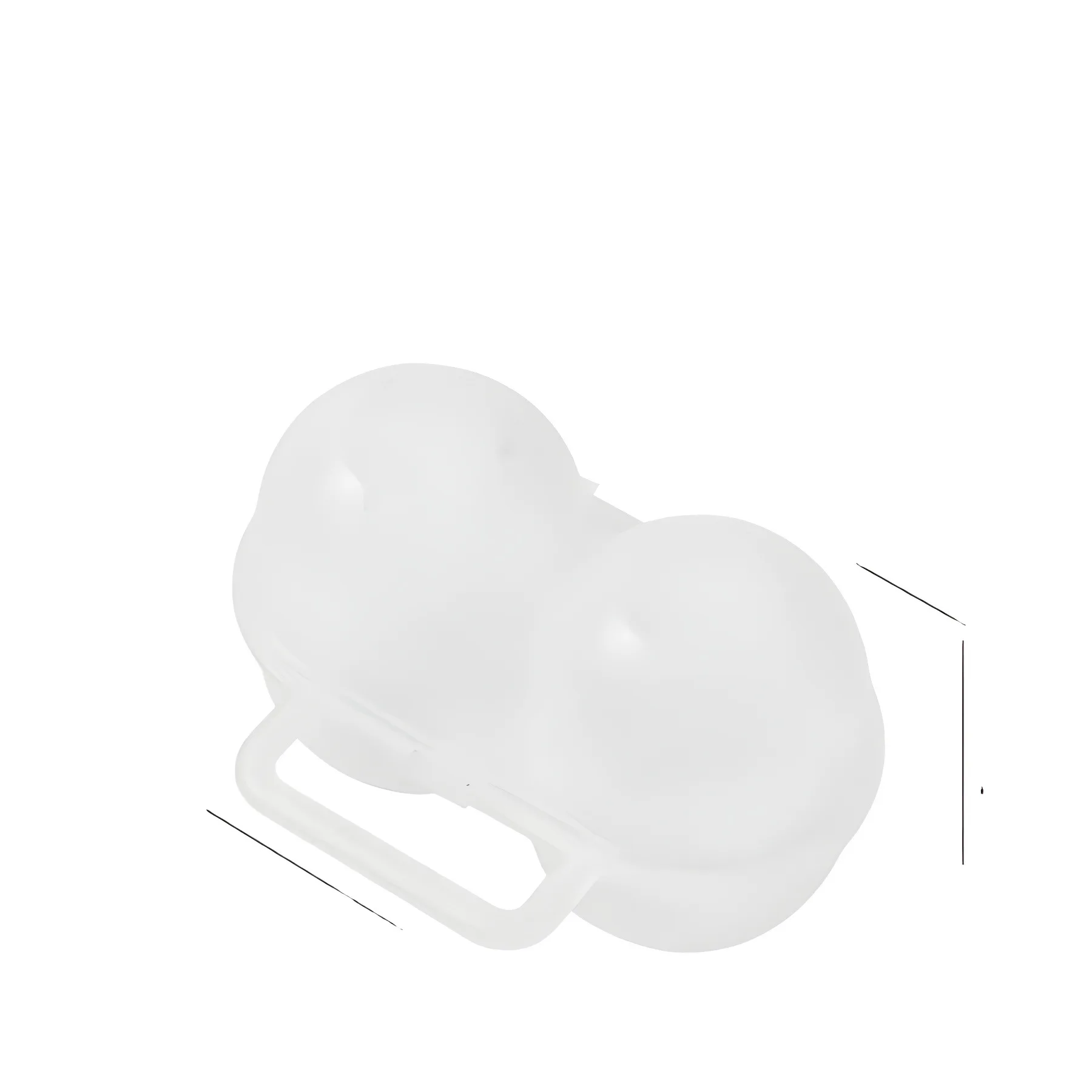 Portable 2 Grid round and Rectangle Plastic Egg Tray Foldable Anti-Drop Egg Carton for Refrigerator Egg Storage Made of PET PP