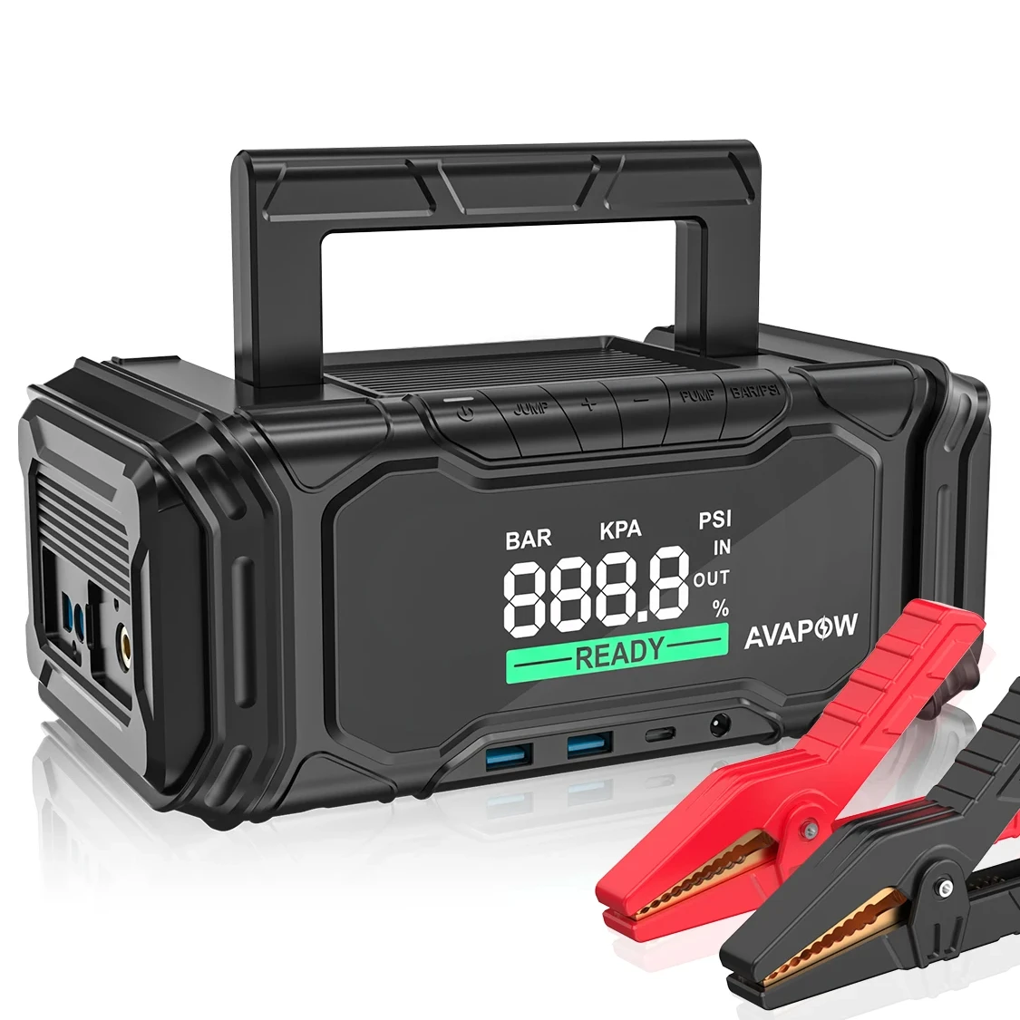 Avapow  AP6 12V car jump starter with air pump battery car battery break down for auto assistance car jump start
