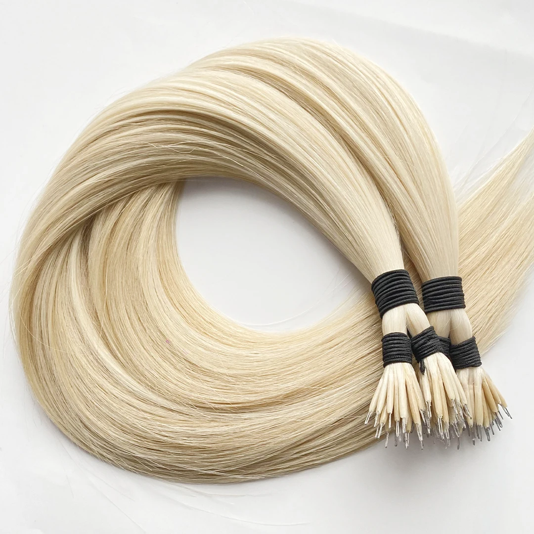 Top Quality Easy To Install Invisible Micro Link Beads Blonde Nano Ring Hair Extension