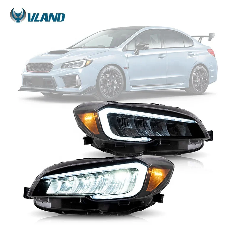 VLAND Factory Full LED Headlights For Subaru Impreza WRX VA STI Head Light Lamp 2015-UP With Sequential & Welcome Breathing