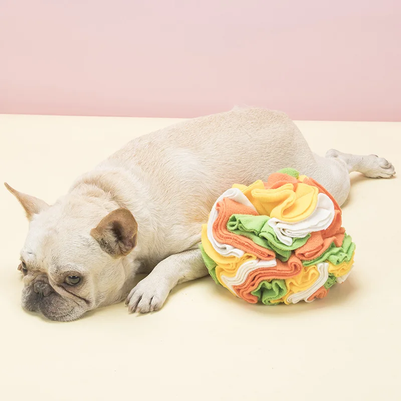 High Quality Bite Resistant Dog Snuffle Ball Pet Foldable Sniffing Ball Dog Sniff Leak Chew Toy