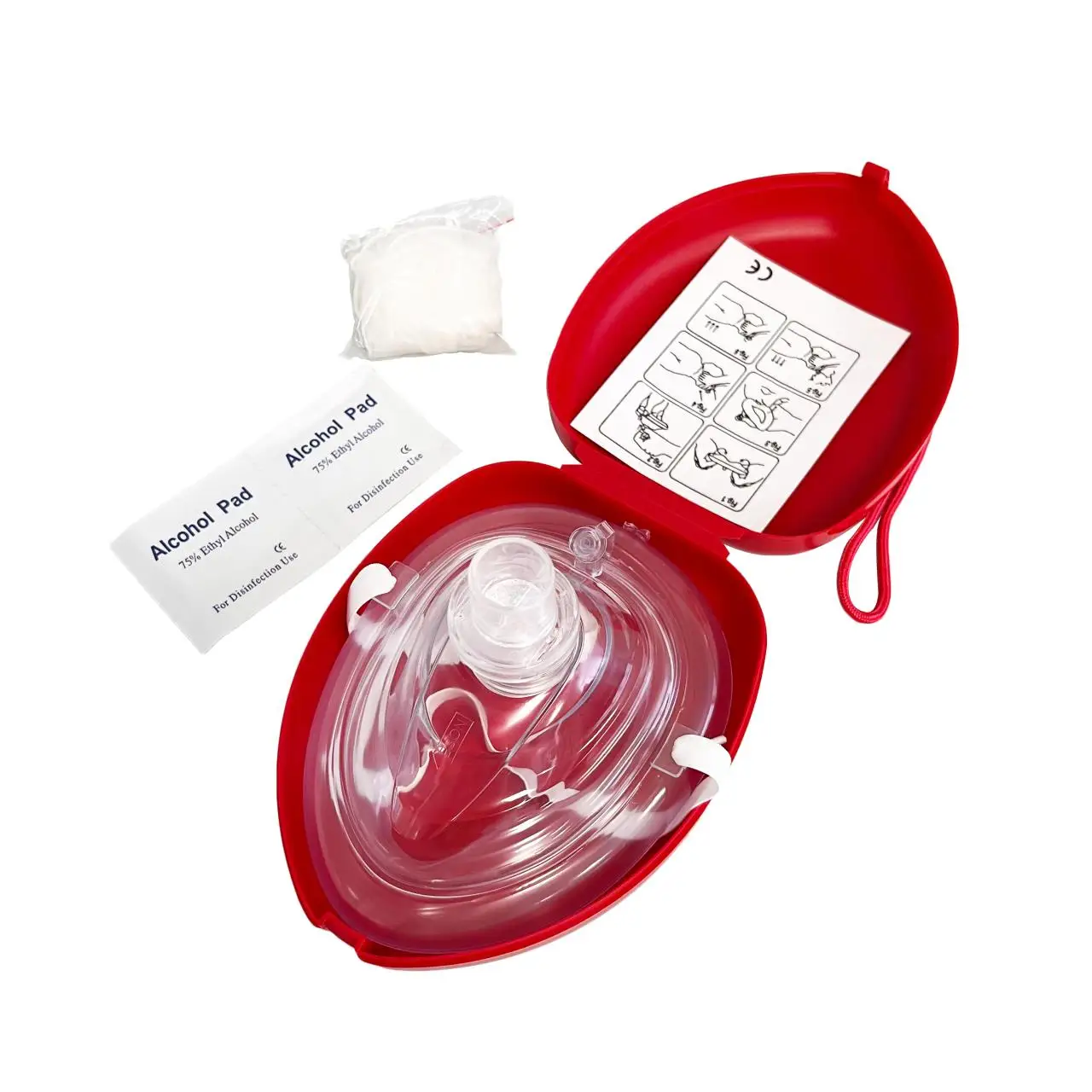 Latex Free Rescue Face Pocket Personalized Respirator First Aid Cpr Mask