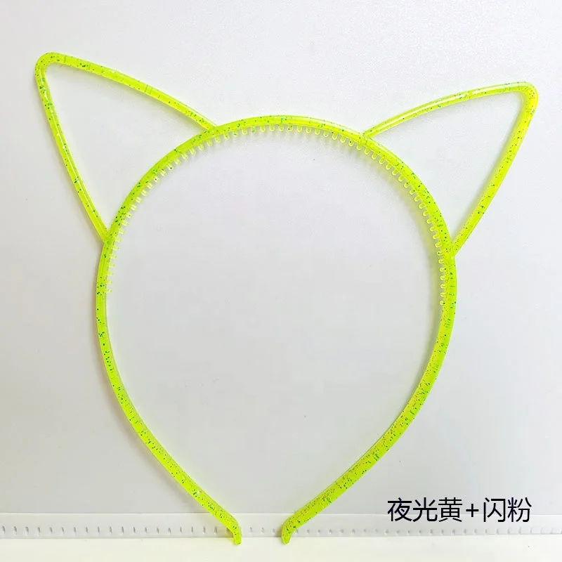 Wholesale Cheap lovely plastic cat ear glitter headband candy rabbit bling headbands for kids
