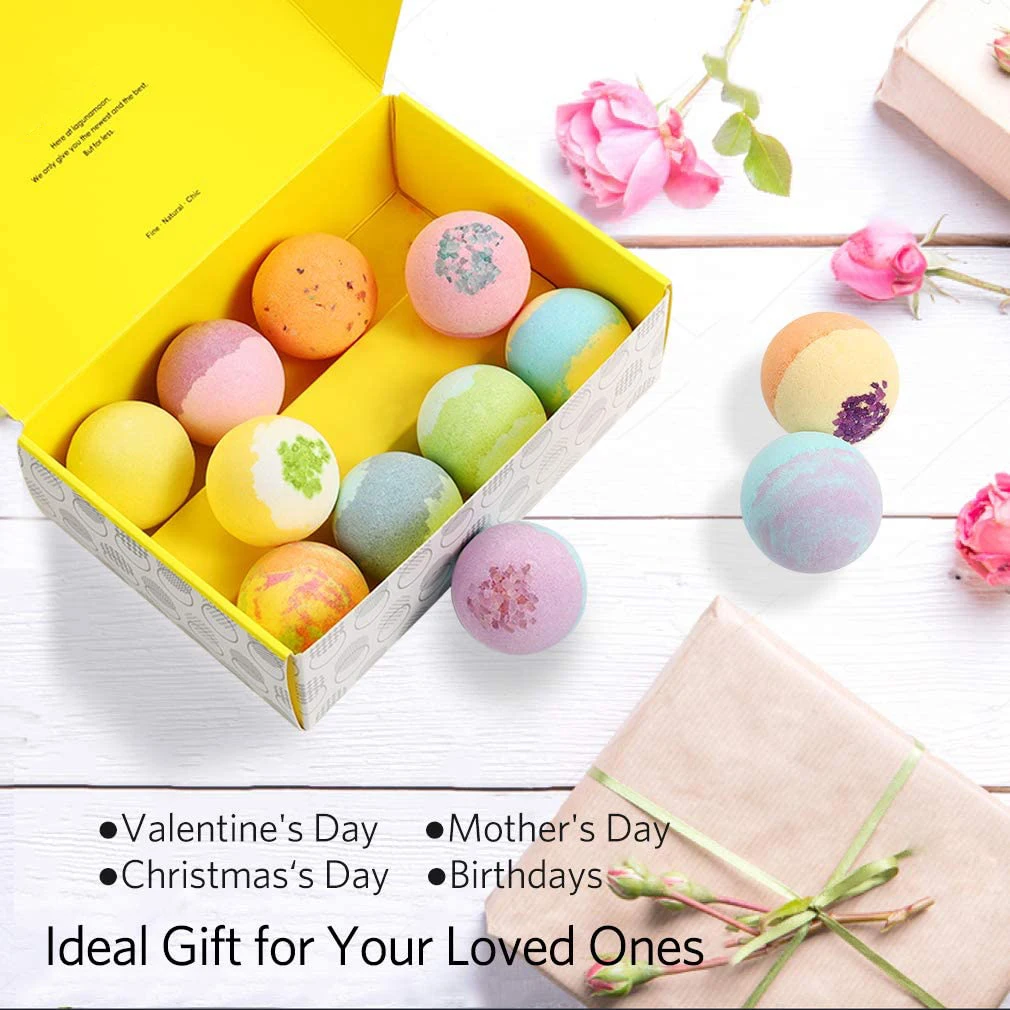 Processed explosive salt dried flower explosive salt ball bath salt mixed color bath bombs.