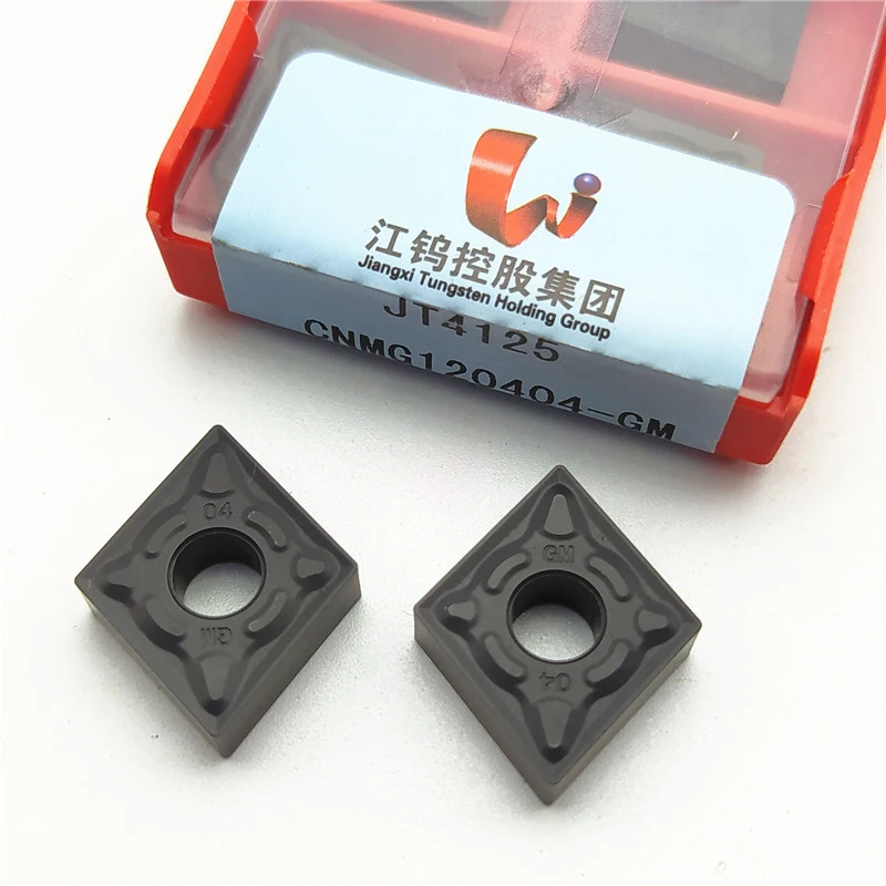Tungsten Holding Jiangwu CNMG 120404 120408 120412 GM JT4125 CNC lathe blade for steel parts External turning tool bar Cutting