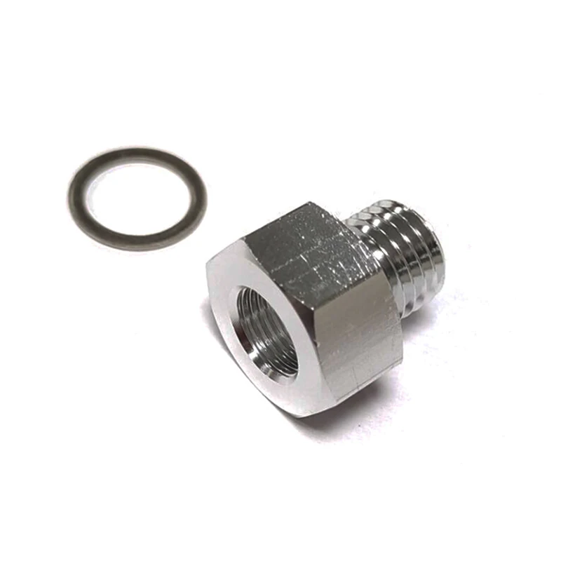 JIAX CNC turning Aluminum M12X1.5 Female To 1/8 NPT Male New Engine Oil Pressure Sensor Adapter Connecter LS Series