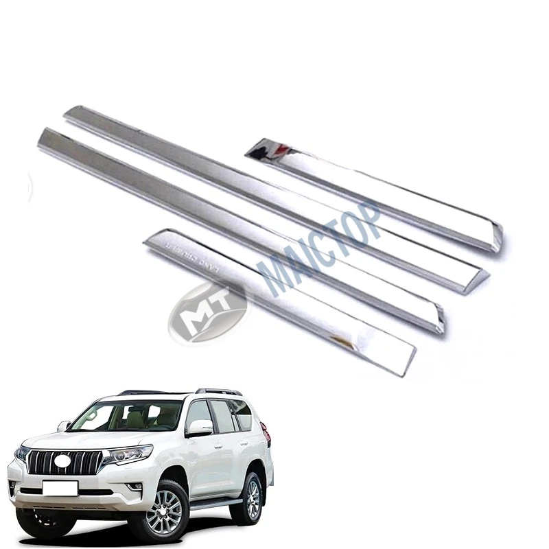 Maictop car accessories side chrome door moulding for land cruiser prado 150 J150 2018 Door Protective Cover