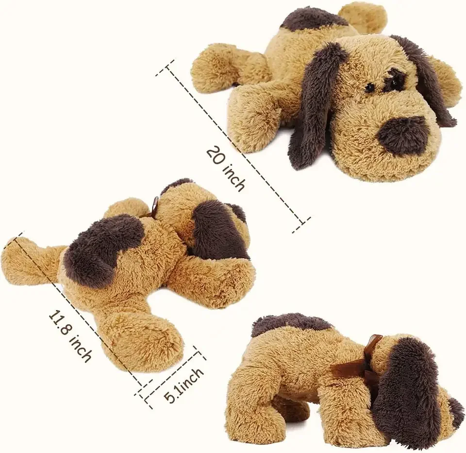Microwavable Lying Puppy Lavender Scented Big Warm Area Tummy Pain Kids Friendly Plush Microwavable Warm Animal Dog Toy