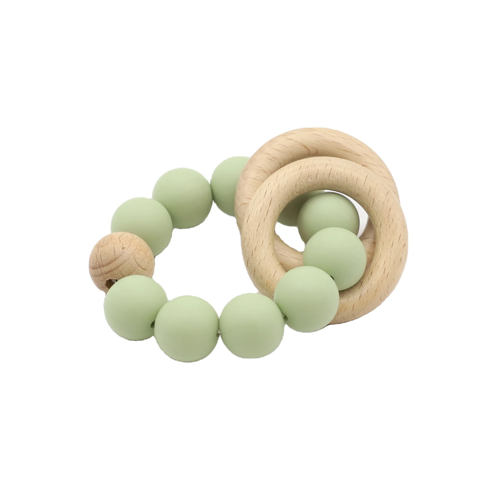Baby Teething Toys Silicone Teethers for Babies 0-6 Months wood Chew Toys Baby Hand Teethers for Soothing Pain Cute Safe Desi