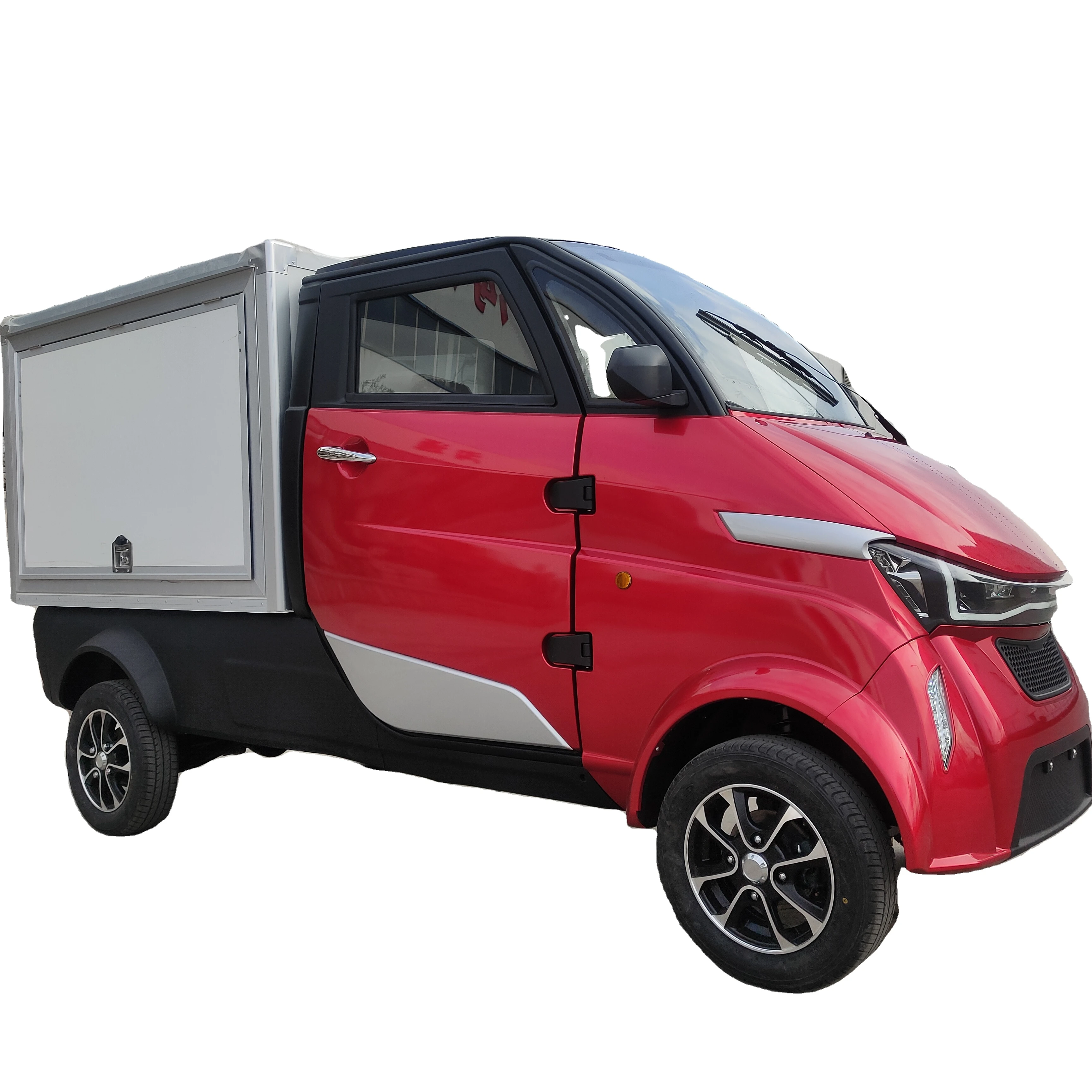L7E  Small 4 wheel closed cabin elektromobil car electric container food trucks  for logistic delivery