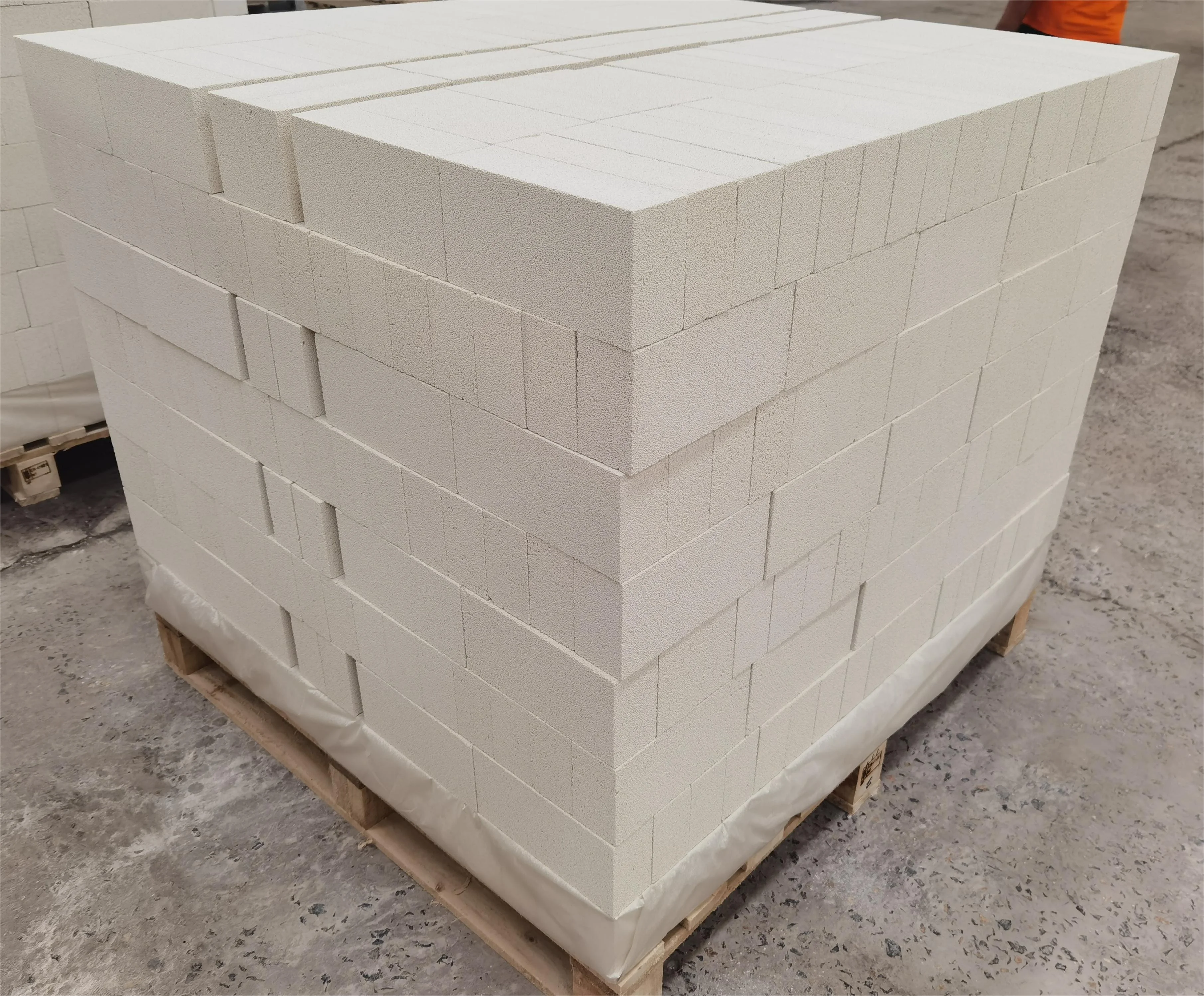 Jm23 white lightweight mullite insulation brick for glass cellars