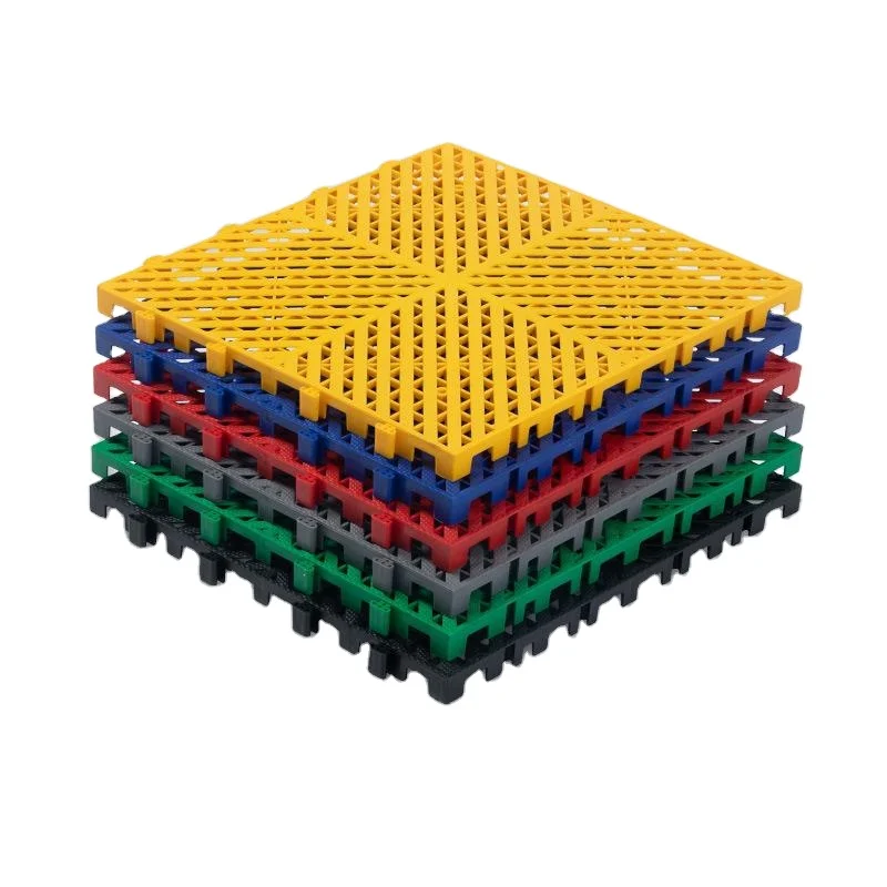 40*40*2.5cm Plastic Anti-slip Interlocking Garage Floor for Workshop Gym Showroom