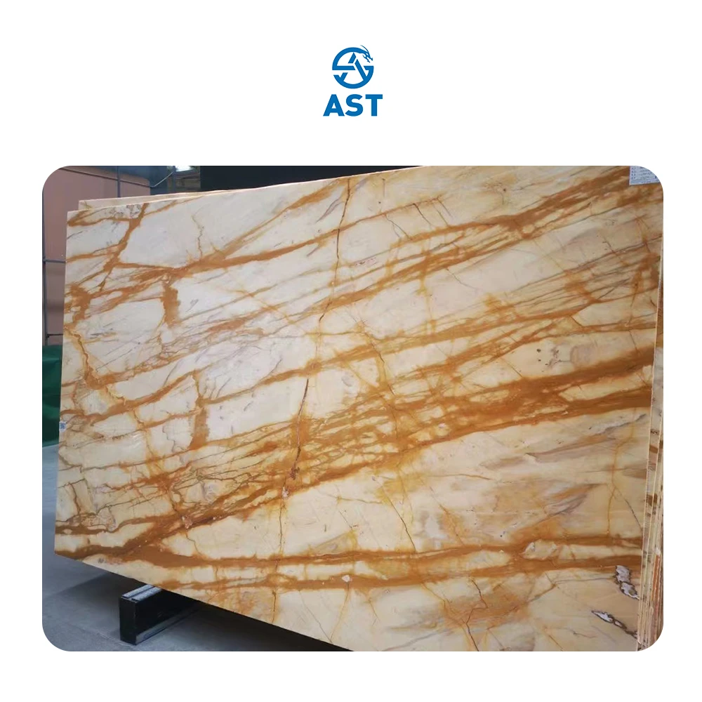 AST OEM/ODM Natural Hight Quality Modern hot selling Polished Giallo Siena marble for living room decoration