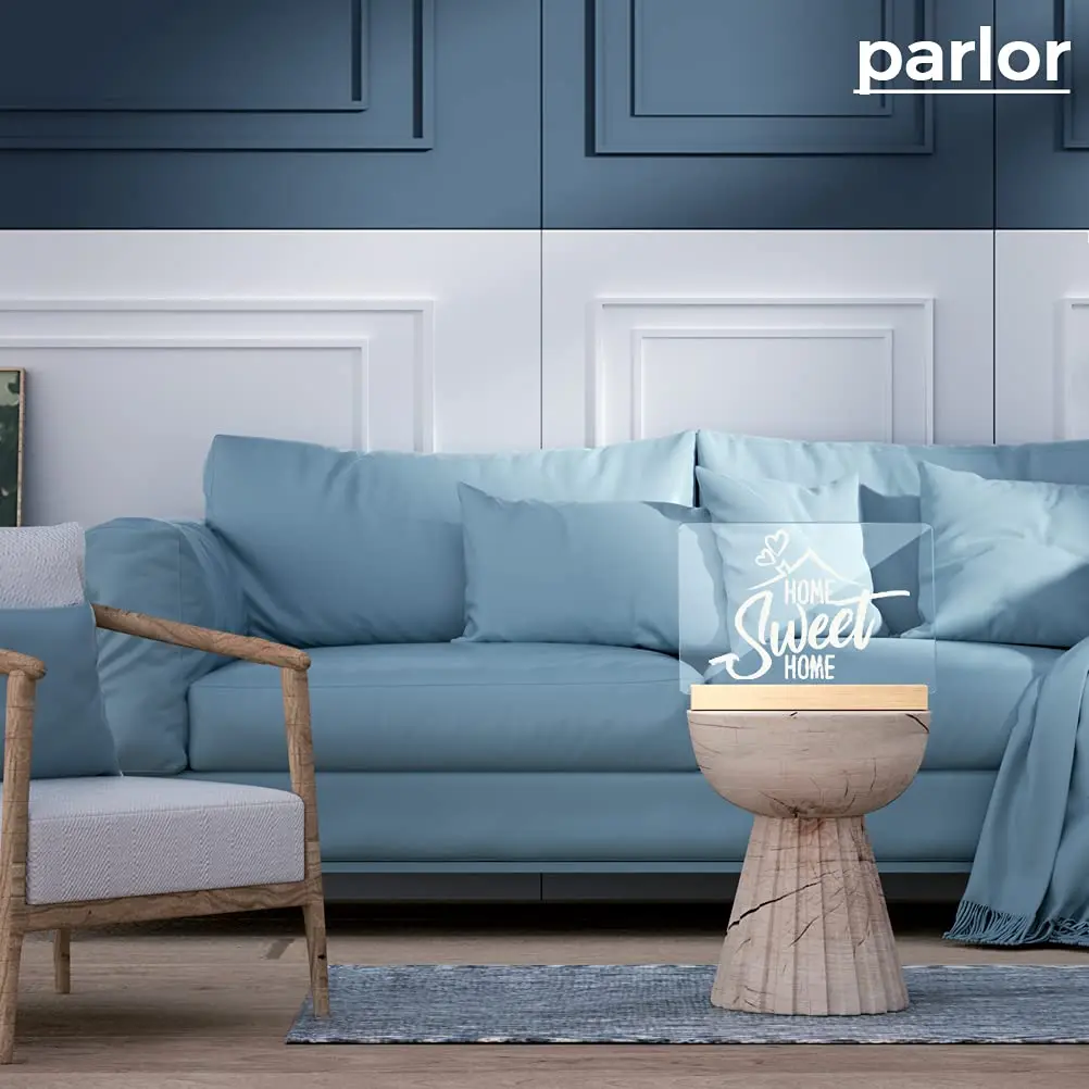 Acrylic Dry Erase Board with Light Up Stand Notepad Table LED Clear Desktop Note Memo White Board