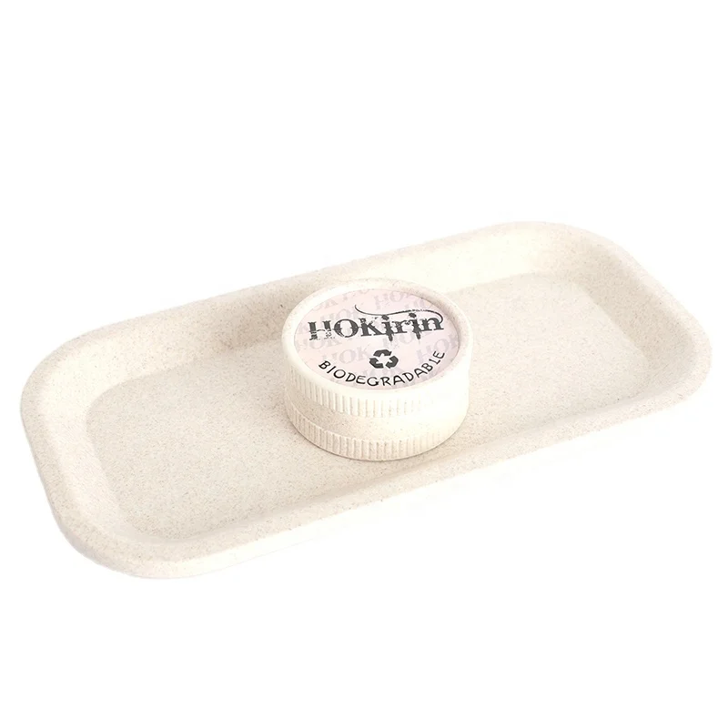 wholesale rolling tray and tobacco grinding complete plant fiber degradable herb grinding machine