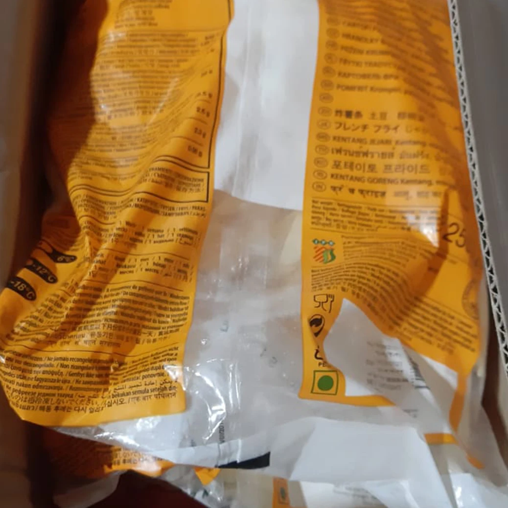 Frozen french fries potato chips IQF for wholesale 1kg / 2.5kg bags Crinkle cut private label premium quality