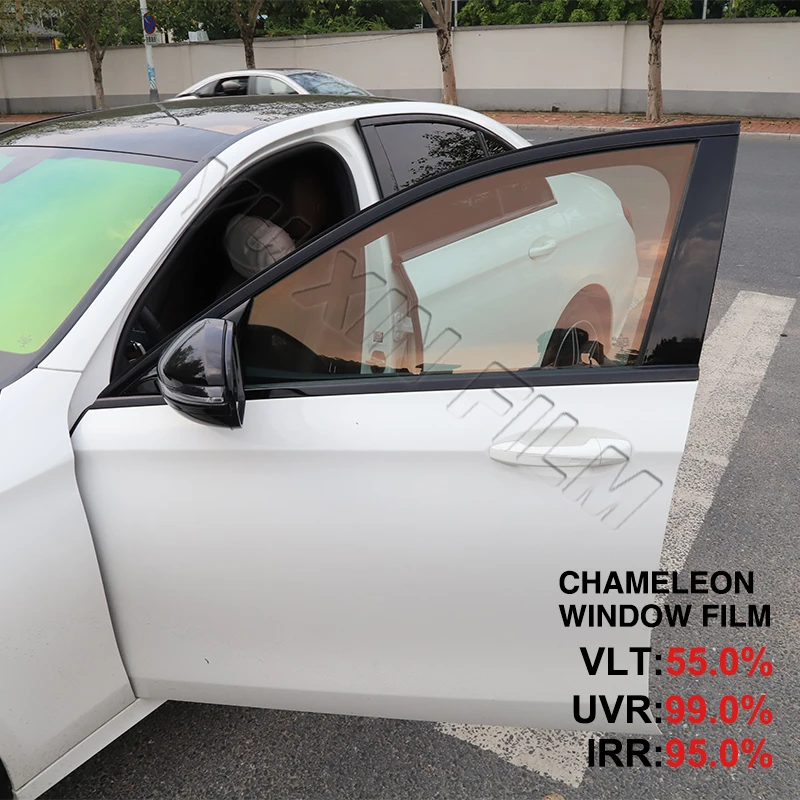 New Arrival Chameleon Window Films Self-Adhesive Front Windshield Windscreen Blue Purple Green Red Chameleon Window Tint Film
