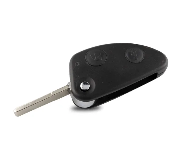 2 Buttons Remote Car Key Shell Case Replacement Fit For Alfa Romeo 147 156 166 GT SIP22 Uncut Blade Folding Remote Control