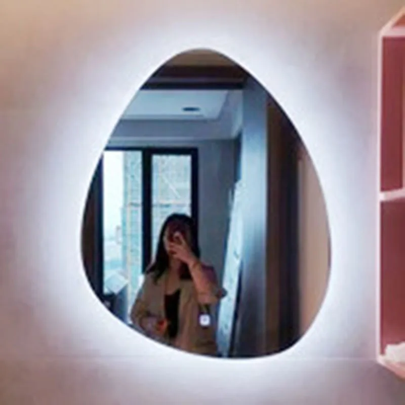 Rainhou LM-3 high quality bathroom led mirror irregular wall mirror with led light