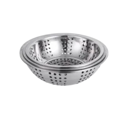 Stainless Steel Rice Colander Fruit and Vegetable Steamer Round Shape Water Strainer