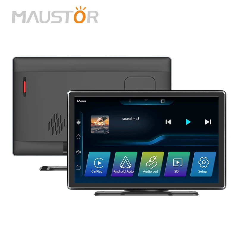Maustor 9 Inch Android MP5 Wireless Carplay Smart Screen GPS Navigation Universal Portable Carplay Car DVD Player Radio