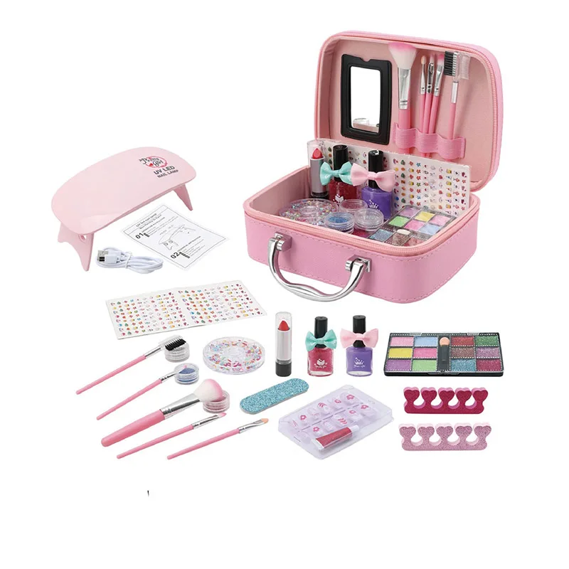 Wholesale make up game toy play set for pretend non-toxic kid cosmetic kit toy for girl