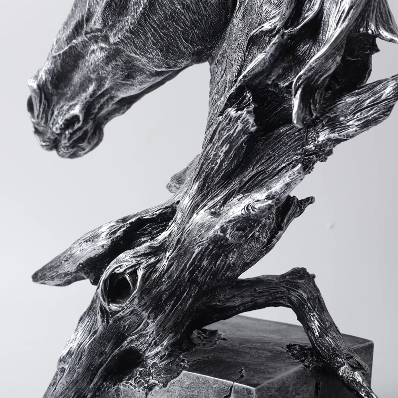 New Design Nordic modern creative life size horse statues fiberglass horse head