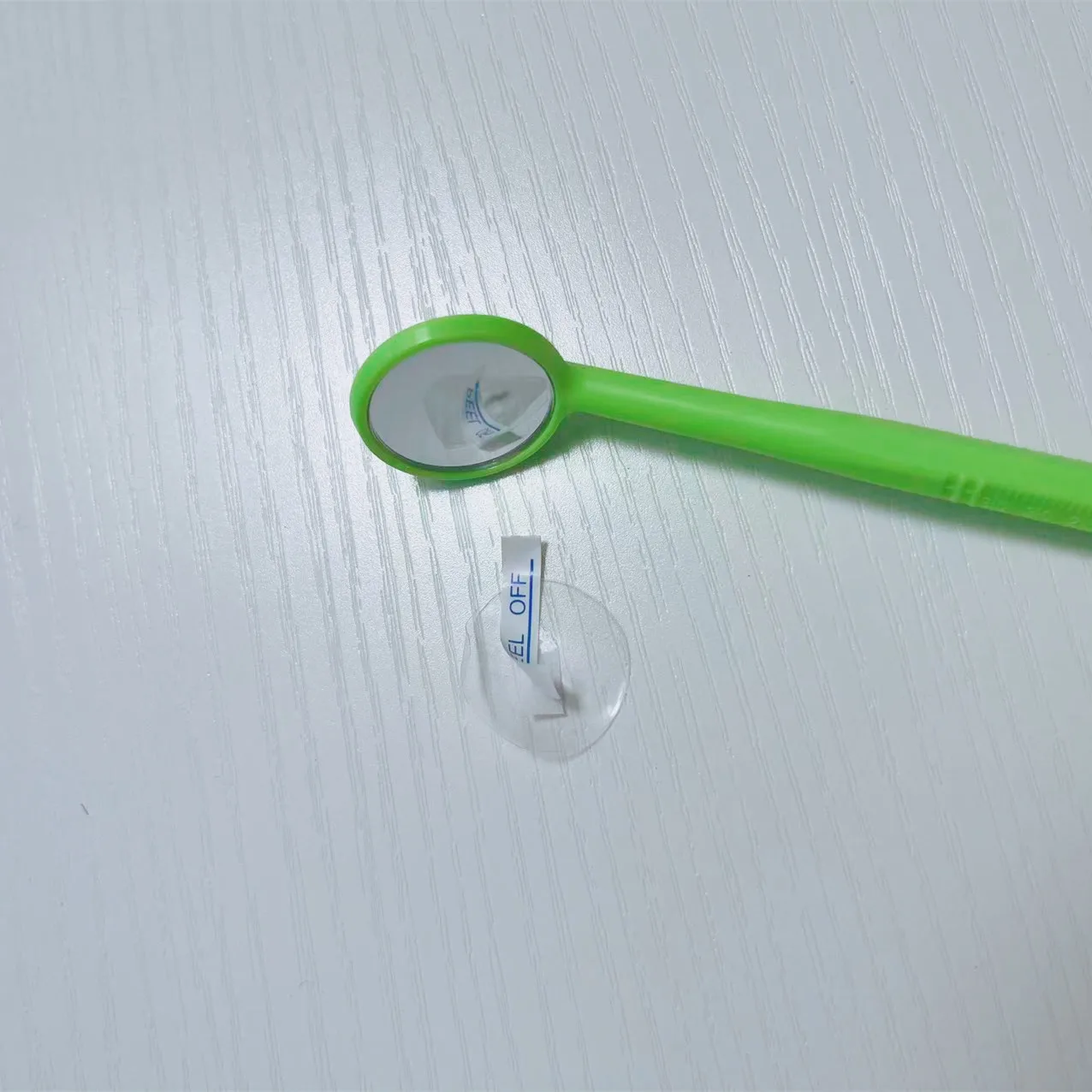 SJ High Quality Dental Mouth Mirror Medical Saliva Suction Exam Plastic Disposable Dental Mirror with Suction Tubes