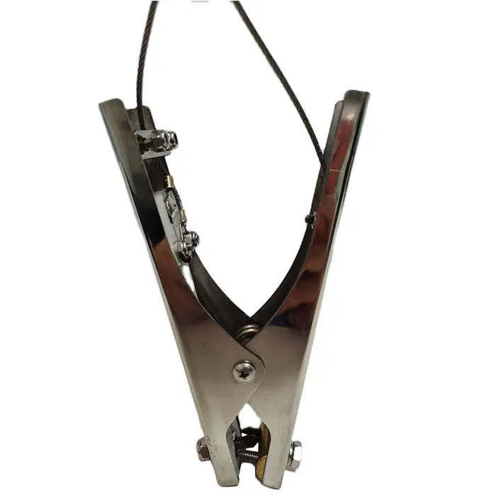 CE Approved Static/Anti-Static Bonding Grounding/Earthing stainless Steel Clamps Connected with 4m Green Cable