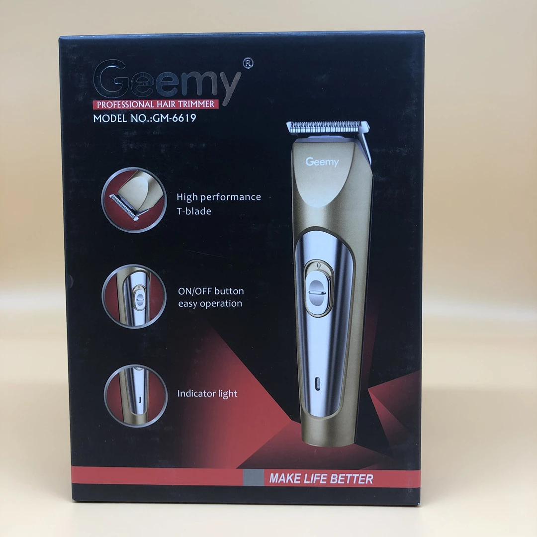 Geemy GM6619 перезаряжаемые для стрижки волос Usb электрический заряд лезвие бритва триммер мужчин