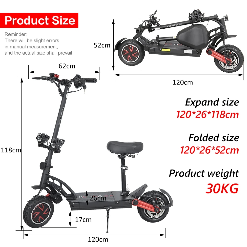 Великобритания запас поддержка дроп-доставка Kugoo G-booster 23ah 55 км/ч для взрослых двухмощные двигатели 800 Вт Электрический скутер
