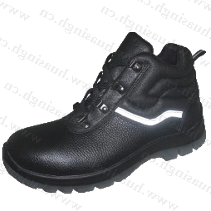 LXG,cheap price reflective strips design S3 standard security footwear anti-piercing PU/PU injection sole safety shoes HSB023