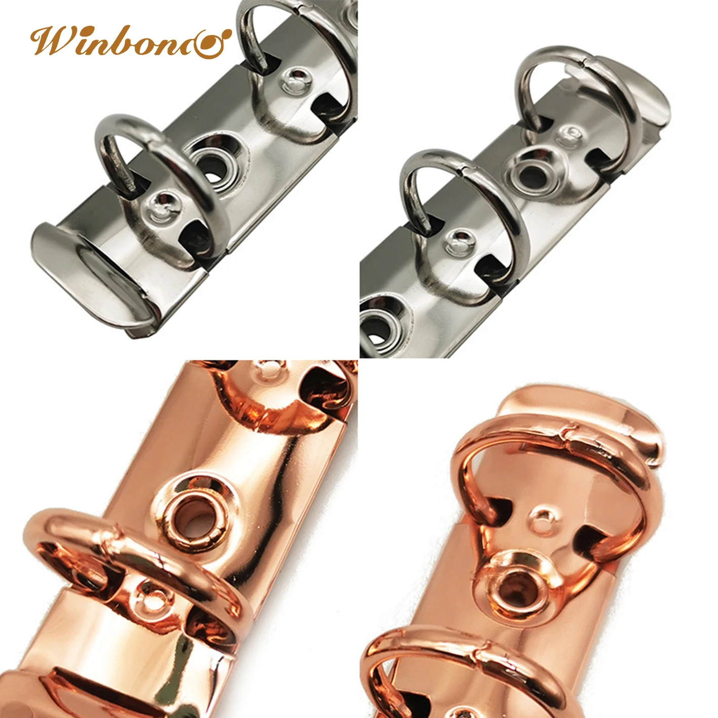 Factory Custom Color 6 Ring Mechanism Stationery Hollow Metal Binder Clips 6 Ring Binder Clip