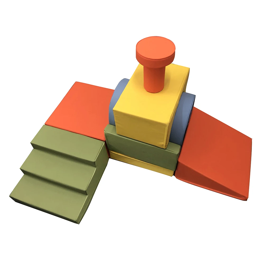 2021 Factory wholesale small train tunnel play set soft play climbing play equipment indoor for kids