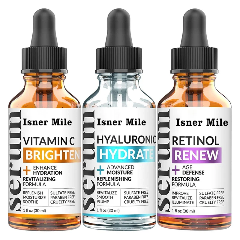 3-Pack Face Skin Car Revitalizing Vitamin E Face Acne Anti Wrinkle Retinol Serum