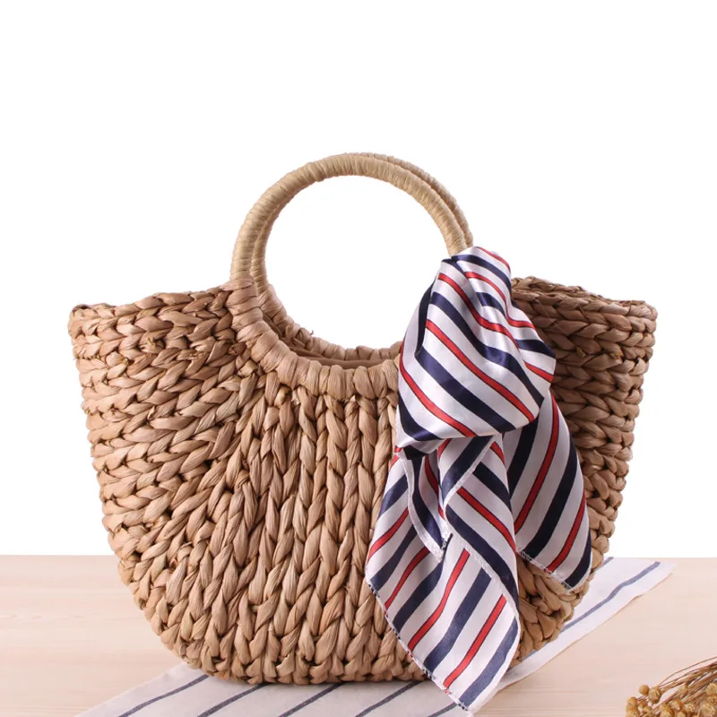 Wholesale Multi-styles Straw Bags Handmade Summer Woven Beach Ladies Shoulder Bag Bohemia Bali Travel Female Holiday Handbags