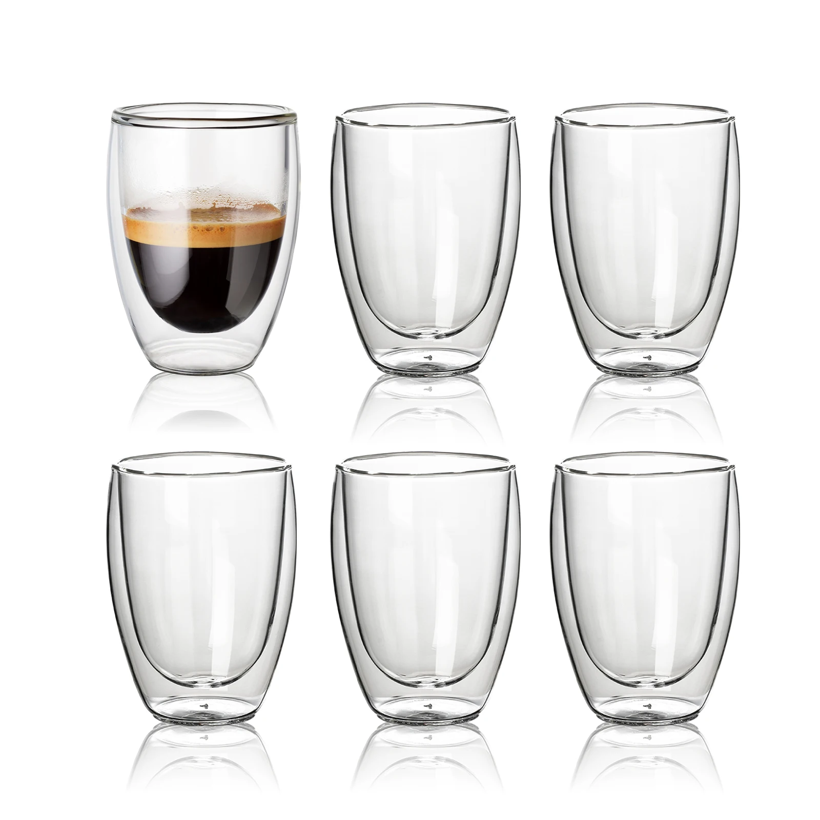 Manufacture Coffee Cup Glass High Borosilicate Durable Coffee Cup Juice Cup Double Wall Glass Mug