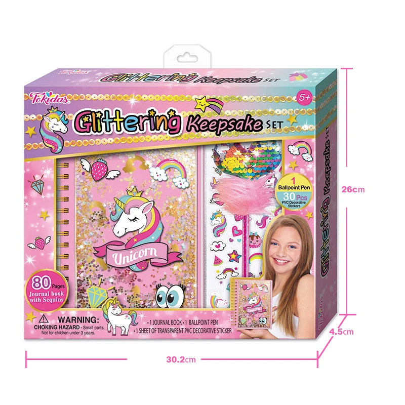 2024 toddler writing folding diary face painting kit manufacture DIy Secret stick book educational learning materials write book