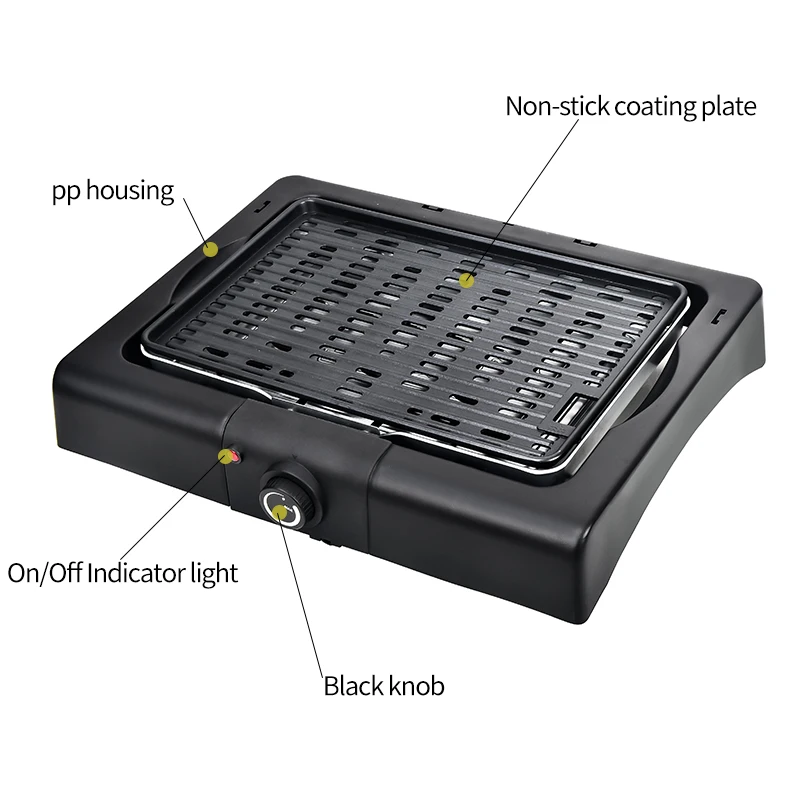 Kitchen Smokeless All In One New Portable Household Bbq Machine Indoor Multifunctional Barbecue Electric Grill Pan