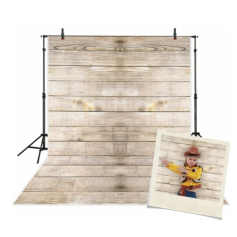 Beiyang Wood Style 5*7ft Vinyl Photography Backdrops For Indoor Outdoor Custom Photo Booth Birthday Party Portrait Shooting