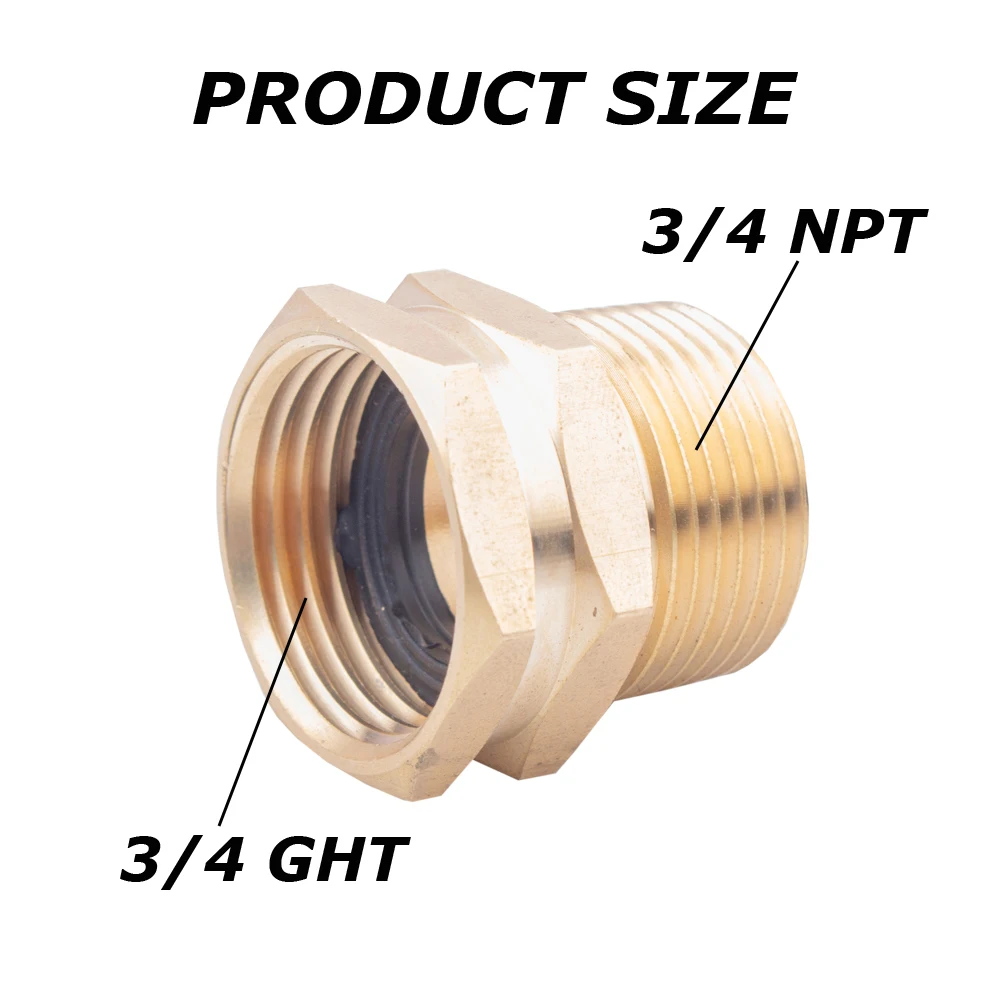 Connectors Pipe Fittings Water Quick Connector Brass Garden Hose Couplings Copthread Adapterction GTH NPT China Male 3/4 Inch