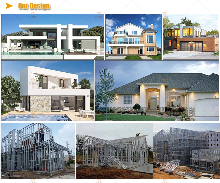 CGC House Smarthouse Light Steel Villa Low cost prefab light gauge steel structure frame hotel prefab house project