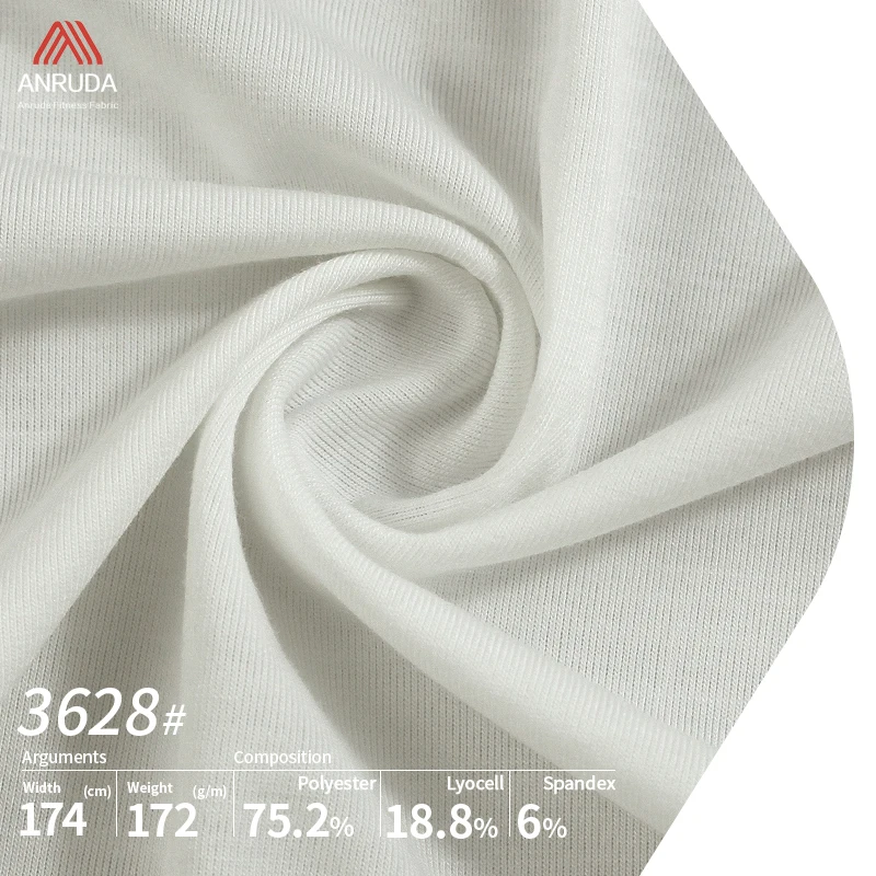 A3628 High quality polyester spandex single jersey breathable tencel lyocell t shirt fabric