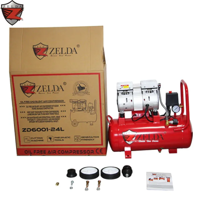 portable 24L oil free silent 600W air compressor 220v air compressor