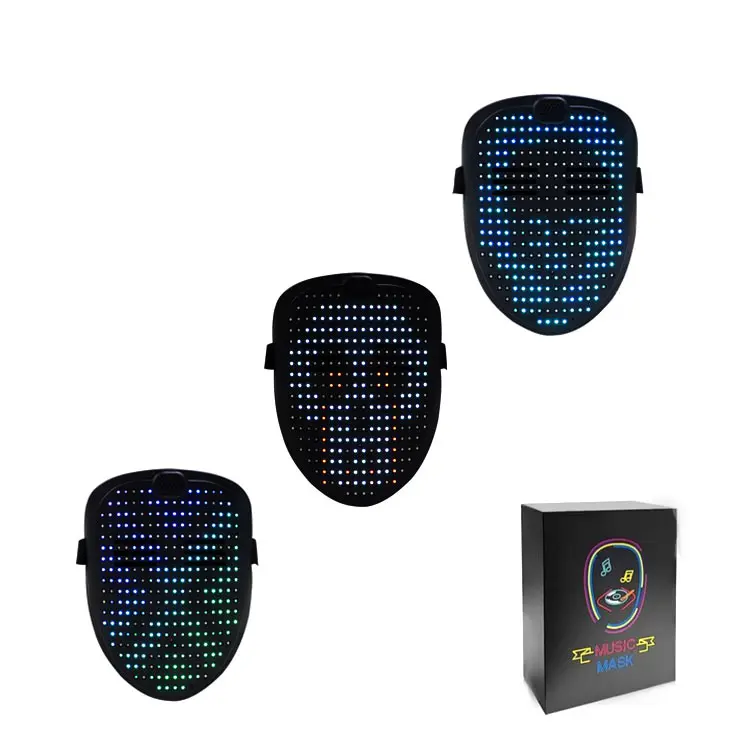Вечеринка DJ косплей свет программируемый светодиодный Bluetooth маскарадная игрушка для лица настраиваемое приложение Сияющий Пасхальный подарок взрослых детей