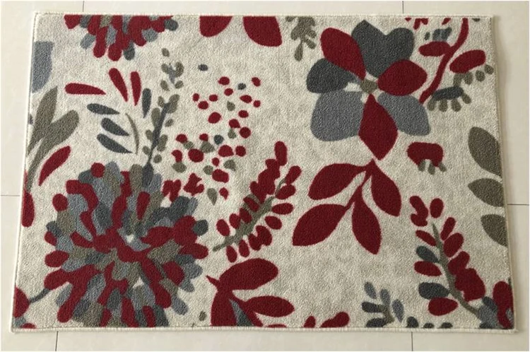 100% Nylon Latex Backing Door Mat Anti Slip Dust Proof Flower Pattern Entrance Entry Front Door Mat