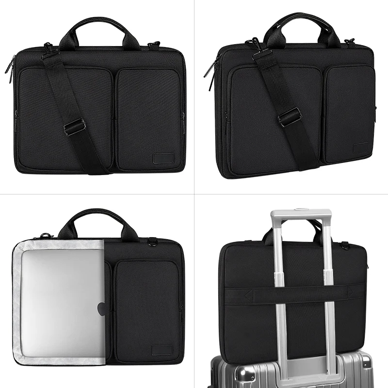 Wholesale Custom Shockproof Fashion Laptop Bag Business Laptop Case Shoulder Messenger Bag for Men Women